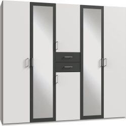 Wimex Kleiderschrank »Diver Drehtürenschrank mit Spiegel, 180, 225 o. 270cm breit«, Bestseller Schlafzimmerschrank wahlweise 3 Innenausstattungen