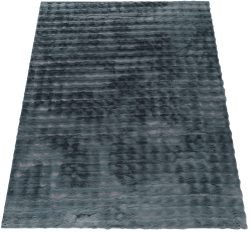 Paco Home Hochflor-Teppich »Arnheim 741«, rechteckig, Uni Farben, modernes Design, besonders weich, Hoch-Tief Effekt
