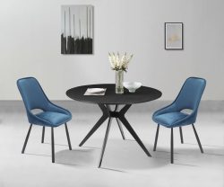 Home affaire Esszimmerstuhl »Menonri«, (Set), Veloursstoff, gepolsterte Rückenlehne und Sitzfläche