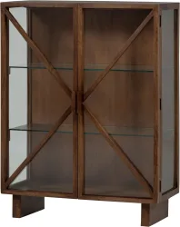 2-türige Design Vitrine „Kello“ aus nachhaltigem Massivholz und Glas De Eekhoorn