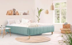 andas Polsterbett »Tarje«, Ohne Kopfteil - ideal für Dachschrägen oder Eigengestaltung der Wand am Bett, in 5 Breiten, auch in Überlänge 220 cm, incl. Roll-Lattenrost