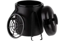 Set Eiseimer mit Eiszange, D14cm, H22cm, 1.3lt, schwarz
