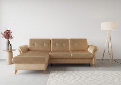 sit&more Ecksofa »Göteborg«, inklusive Sitztiefenverstellung und Federkern, wahlweise mit Bettfunktion und Bettkasten