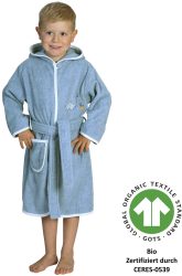 Wörner Kinderbademantel »Dinofamilie«, (1 St.), Biobaumwolle, mit Stickerei, mit Tasche
