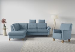 sit&more Ecksofa »Göteborg«, inklusive Sitztiefenverstellung und Federkern, wahlweise mit Bettfunktion und Bettkasten