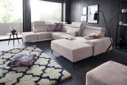 sit&more Wohnlandschaft, 15 cm Fusshöhe, inklusive Sitztiefenverstellung und Kopfteilverstellung, wahlweise in 2 unterschiedlichen Fussfarben