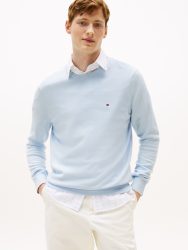 Tommy Hilfiger Rundhalspullover »ESSENTIAL COTTON CREW NECK« 100% Baumwolle Crewneck Regular Fit Premium Mode