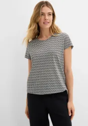 bonprix Shirt aus reiner Baumwolleschwarz 36Damen
