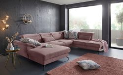 sit&more Wohnlandschaft, 15 cm Fusshöhe, inklusive Sitztiefenverstellung, wahlweise Kopfteilverstellung, wahlweise in 2 unterschiedlichen Fussfarben