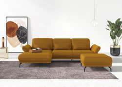 INOSIGN Ecksofa »Coco«, wahlweise mit Sitztiefen, Armteil- und Kopfteilverstellungim Cord, mit Füssen 15 cm hoch