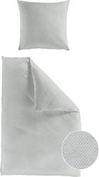 BIERBAUM Bettwäsche »Senci in Mako Satin und Biber (Flanell) Qualität, 100% Baumwolle, Bett- und Kopfkissenbezug mit Reissverschluss, Winter-und Sommerbettwäsche, ganzjährig einsetzbar«, (2 tlg.), pflegeleicht