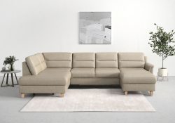 sit&more Wohnlandschaft »Farö«, inklusive Federkern, mit naturfarbenen Füssen, wahlweise mit Bettfunktion und Bettkasten
