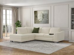 sit&more Ecksofa »Durness«, mit Federkern und hochwertigen Edelstahlfüssen, wahlweise mit Kopfteilverstellung, Bettfunktion und Stauraum oder mit Bettfunktion und Bettkasten