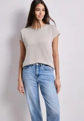 Shirt mit Boatneck und Schulterdetail