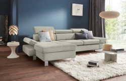 exxpo - sofa fashion Ecksofa, mit Kopf- bzw. Rückenverstellung, wahlweise mit Bettfunktion und Bettkasten