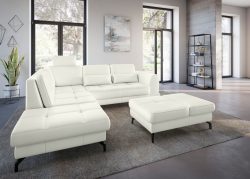 sit&more Ecksofa »Bendigo V«, inklusive Sitztiefenverstellung, Bodenfreiheit 12 cm, wahlweise in 2 unterschiedlichen Fussfarben