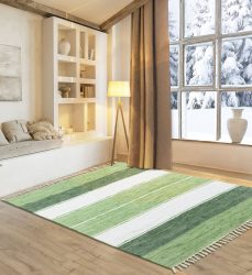 Home affaire Teppich »Alizee«, rechteckig, Wendeteppich, reine Baumwolle, handgewebt, gestreift, waschbar, modern