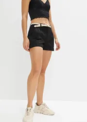 bonprix Shorts aus Baumwolleschwarz 36Damen