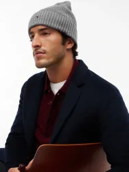 Tommy Hilfiger - Beanie, für Herren, Hellgrau, Größe Onesize
