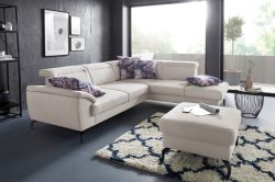 sit&more Ecksofa, 15 cm Fusshöhe, inklusive Sitztiefenverstellung, wahlweise Kopfteilverstellung, wahlweise in 2 unterschiedlichen Fussfarben