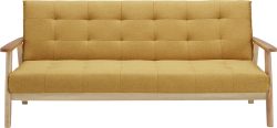 Bettsofa 3-Sitzer Strukturstoff senfgelb 190