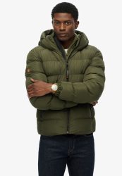 Superdry Steppjacke »HOODED SPORTS PUFFER JACKET«, mit Kapuze