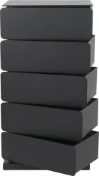 Spinder Design Kommode Hesta Schwarz Stahl 37 cm 26 cm
