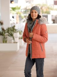 Casual Looks Langjacke mit Kapuze