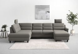 sit&more Wohnlandschaft »Farö«, inklusive Federkern, mit wengefarbenen Füssen, wahlweise mit Bettfunktion und Bettkasten