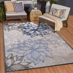 Sanat Teppich »Floral 2«, rechteckig, 6 mm Höhe, In- und Outdoor geeignet, florales Design, Balkon, Terasse