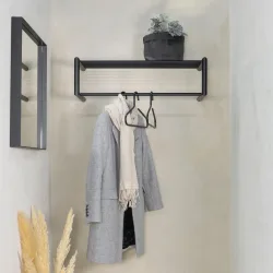 Design Wandgarderobe „Smooth“ - Schwarz Spinder Design