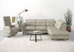 sit&more Ecksofa »Grenoble«, inklusive Federkern, wahlweise mit Bettfunktion, Stauraum, Armteilverstellung und Kopfteilverstellung