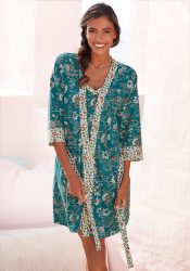 LASCANA Kimono, mit Blumen Allover-Druck