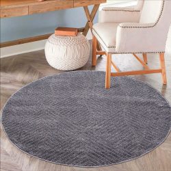 Carpet City Teppich, rund, Kurzflor,3D-Optik,Kreisförmiges Muster, Wohnzimmer,Schlafzimmer
