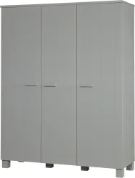 mutoni - Schrank Dennis 3 Türen Kiefer betongrau, One Size