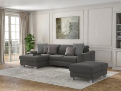 sit&more Ecksofa »Durness«, mit Federkern und hochwertigen Edelstahlfüssen, wahlweise mit Kopfteilverstellung, Bettfunktion und Bettkasten oder mit Bettfunktion und Bettkasten