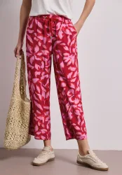 7/8 Wide Leg Hose im Loose Fit mit Print