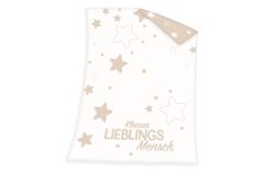 HERDING, HERDING Strickdecke Kleiner Lieblingsmensch GOTS 75x100 cm