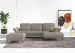 INOSIGN Ecksofa »Coco«, wahlweise mit Sitztiefen, Armteil- und Kopfteilverstellungim Cord, mit Füssen 15 cm hoch