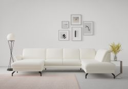 sit&more Wohnlandschaft »Fashion«, wahlweise mit Kopfteilverstellung und Vorziehsitz, motorisch, mit schwarzen Metallfüssen