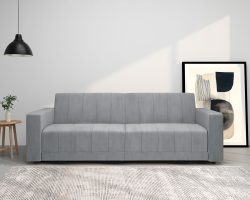 Dorel Home 3-Sitzer »Allie II Schlafsofa 225 cm«, Bett-Funktion (108/190cm), Rückenlehne 2-teilig, mit Steppung