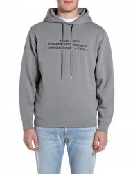 Replay Hoodie, mit gesticktem Schriftzug auf der Vorderseite