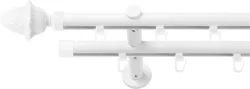 SN DECO GROUP Gardinenstange Ø 19 mm 2 läufig-läufig Fixmass;kürzbar
