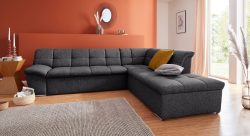 DOMO collection Ecksofa »Lagoa«, wahlweise mit Bettfunktion, frei im Raum stellbar, in grosser Farbvielfalt