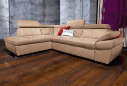 exxpo - sofa fashion Ecksofa, inklusive Kopfteil- und Armteilverstellung, wahlweise mit Bettfunktion und Bettkasten