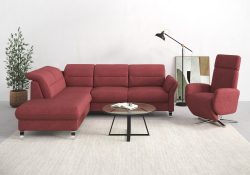 sit&more Ecksofa »Grenoble«, inklusive Federkern, wahlweise mit Bettfunktion, Stauraum, Armteilverstellung und Kopfteilverstellung