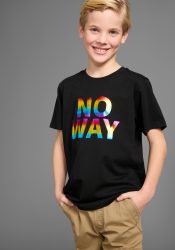 KIDSWORLD T-Shirt »Sprücheshirt: NO WAY«, mit coolem Foliendruck
