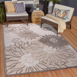 Sanat Teppich »Floral 2«, rechteckig, 6 mm Höhe, In- und Outdoor geeignet, florales Design, Balkon, Terasse