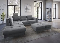 sit&more Ecksofa »Bendigo V«, inklusive Sitztiefenverstellung, Bodenfreiheit 12 cm, wahlweise in 2 unterschiedlichen Fussfarben