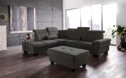 Places of Style Ecksofa »Cornwall«, incl. Sitztiefenverstellung, wahlweise mit Bettfunktion und Kopfteilverstellung